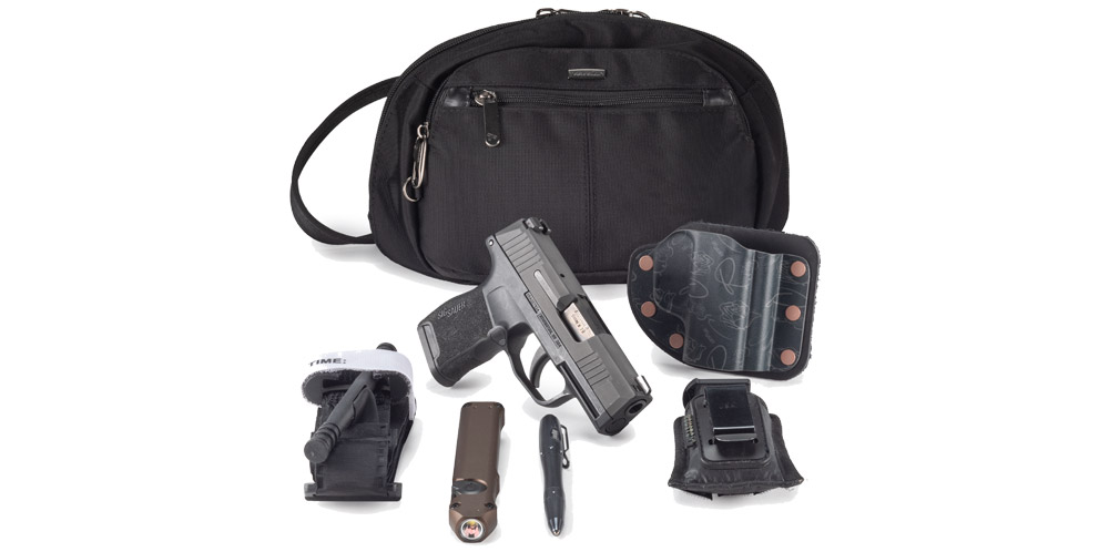 SIG Sauer P365 (9 mm) in a kydex holster