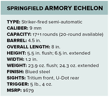 Springfield Armory Echelon specs