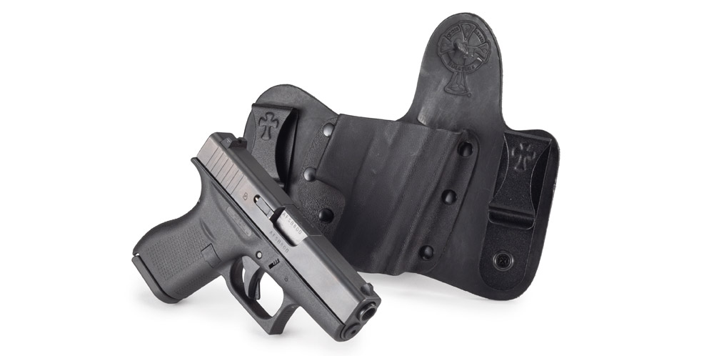 Glock 43 in a Crossbreed in-the-waistband holster